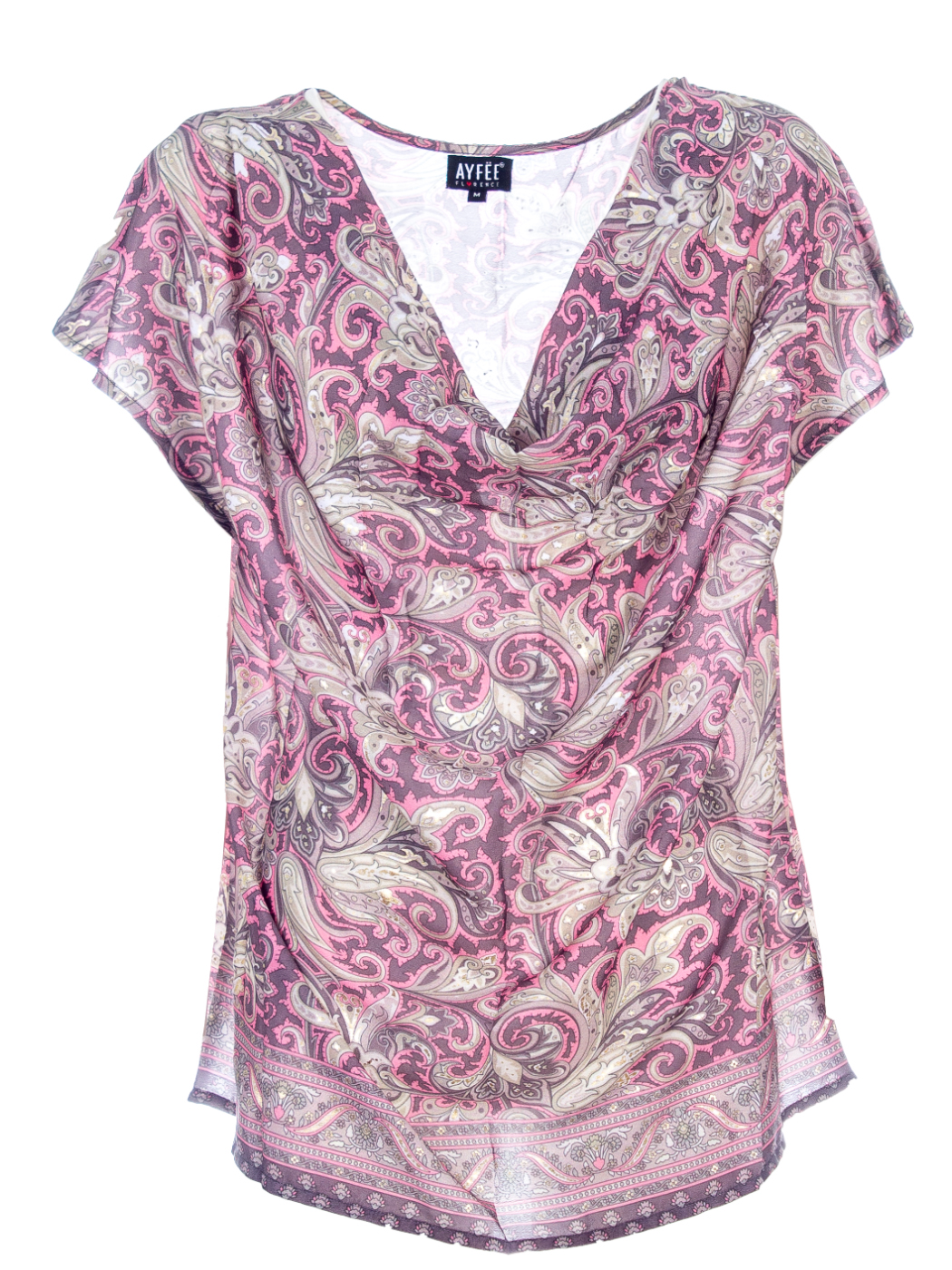 BLUSA SCOLLO DRAPPEGGIO , 4 TG